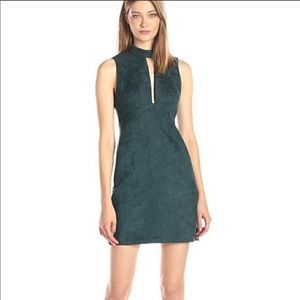 BCBGeneration faux suede keyhole dress
